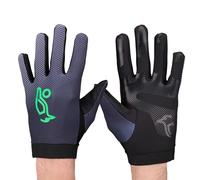 Kookaburra Nitrogen - Guanti da hockey con dita complete, leggeri, taglia S, colore: nero