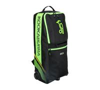 Kookaburra WD6000 Wheelie Duffle Cricket Bag - Nero/Verde neon