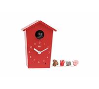 KOOKOO AnimalHouse rosso orologio cucù orologio da parete con 5 animali della fattoria registrazione naturali design moderno
