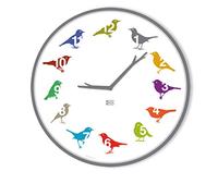 KOOKOO UltraFlat colore, orologio con 12 uccellini native e registrazioni sonora originali dalla natura, quadrante sorprendente