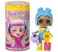 KOOKYLOOS Bambola sorpresa da collezione con accessori alla moda, scarpe, vestiti e giocattoli, con 3 divertenti espressioni, Multicolore