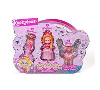 KOOKYLOOS Fairytale Mix & Match, Hearts - Bambola 3 in 1 a tema fantasia. Contiene 1 bambola, 1 Outfit Princess, 1 Outfit Sirena e 1 Outfit Fata