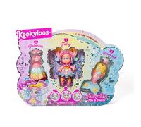 KOOKYLOOS Fairytale Mix & Match Rainbow - Bambola 3 in 1 a tema fantasia. Contiene 1 bambola, 1 Outfit Princess, 1 Outfit Sirena e 1 Outfit Fata