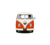 VW T1 BUS Kool Kombi Arancione Bianco Con Rimorchio Modellino 1:18 Solido