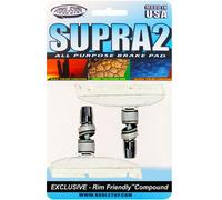 Kool-Stop T3 Supra 2 Scarpe Freno a V, 66,5 mm, Bianco per Cerchi in Alluminio