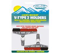 Kool-Stop V-Type 2 ganasce freno H12 per cerchi in alluminio, 72,5 mm, nero/s...