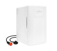 Koolatron Retro Mini Frigo da Camera 6L Frigorifero Piccolo Per la Cura Della Pelle 8 Lattine Termoelettrico Portatile Raffreddatore e Scaldino Mini Frigorifero per Auto Ufficio Bevande Casa (Bianco)