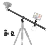Koolehaoda Braccio di estensione per treppiede, 83,8 cm, in alluminio, orizzontale, a 2 sezioni con rotazione a 360° per fotografia in testa e multi-angolo, carico fino a 10 kg (treppiede non incluso)