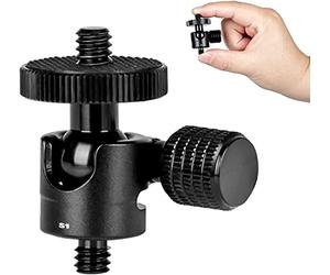 Koolehaoda Mini Ballhead Treppiede per fotocamera Supporto a testa sferica con connettore a vite da 1/4" a 1/4"