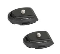 koolehaoda Piastra a sgancio rapido accessorio 2 pezzi piastra QR compatta con vite da 1/4" compatibile con treppiede/monopiede/selfie stick/fotocamera compatta/telefono/luce video a LED - (Q-1 * 2)