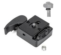 koolehaoda Piastra a sgancio rapido per fotocamera 323 RC2 Adattatore rapido in alluminio con piastra di montaggio a vite da 1/4 "e 3/8" adatta per testa monopiede Manfrotto treppiede