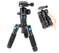 Koolehaoda Portatile Mini Treppiede Compatto Desktop Treppiede con Testa a Sfera per Fotocamere DSLR Canon Nikon (Blu)