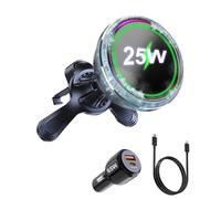 Koolehaoda Qi2.2 25W Caricatore Wireless da Auto per Magsafe, Ricarica Rapida, Tecnologia di Raffreddamento TEC,Include Adattatore da 65 W, compatibile con iPhone 17-12 Series, Pixel 10 Pro XL