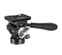 Koolehaoda Treppiede testa fluida Pan Tilt Head con piastra a sgancio rapido e manico, testa treppiede in metallo compatibile con Arca Swiss per videocamere compatte fotocamere DSLR, carico fino a 5