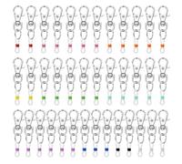 Koolenry Clip Mini Penna Sfusa da 40 Pacchetti, Accessori per Bobine Retrattili, Portali di Penna In Silicone Colorati con Fermagli per il Cordino