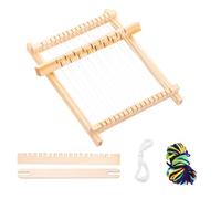 Koolenry Kit Telaio per Tessitura, Piccolo Kit Telaio DIY Macchina per Tessitura A Mano per Tessitori di Arazzi per Principianti Adulti