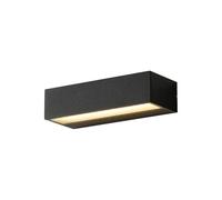 Koolenry Lampada A Striscia Impermeabile per Esterni da Parete per Giardino Vintage Corridoio Esterno Segno Pubblicitario Lampada da Comodino 30 cm Nero-18W