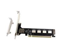 Koolenry PCI-e X16 Split 4 Porte Oculink Scheda di Espansione SFF8611&8612 NVME PCIe Adattatore unità A Stato per Espansione Scheda Madre