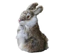 Koolenry Realistico Modello di Pelliccia Sintetica di Coniglio, Statuetta di Animale Realistica in Pelliccia Morbida, Tocco Morbido, Simulazione di Pelliccia di Coniglio.