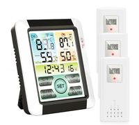 Koolenry Stazione Meteorologica Wireless con Monitor Touchscreen, Stazioni Meteorologiche con Sensore Esterno, Stazioni Meteorologiche Adatte per Combinazioni Interne Ed Esterne.