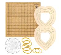 Koolenry Tavola e Spilli per Macramè, Tavola per Progetti In Macramè da 12x12 Pollici, Tavola per Lavori Artigianali In Macramè per Intrecciare Bracciali e Sciarpe, Set Craft Love