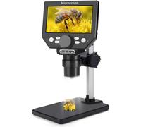 Koolertron Microscopio Digitale LCD, Microscopio Bambini 4.3 Pollici 1080P 8 Megapixel Zoom con Ingrandimento 1000X HD Fotocamera con luce a 8 LED