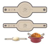 Koolstuffs Imbracatura per pane ovale e rotonda, in silicone, 2 tappetini antiaderenti e riutilizzabili, facili da pulire, per forno olandese