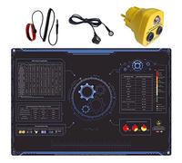 KooMall - Kit di tappetini in gomma antistatica per riparazione di dispositivi elettronici sensibili ESD, stazione di saldatura, costruzione PC, assemblaggio, con cavo di messa a terra, cinturino da