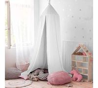Koomiao Baldacchino per bambini, Baby Cupola Rotonda Letto a Baldacchino Zanzariera per Interni ed Esterni Decorazione per Lettura, Letto e Camera da Letto, altezza 250 cm (Bianco)