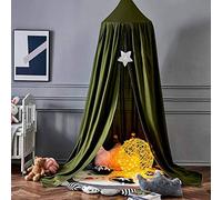Koomiao Baldacchino per bambini, Baby Cupola Rotonda Letto a Baldacchino Zanzariera per Interni ed Esterni Decorazione per Lettura, Letto e Camera da Letto, altezza 250 cm (Nordico Verde)