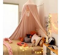 Koomiao Baldacchino per bambini, Baby Cupola Rotonda Letto a Baldacchino Zanzariera per Interni ed Esterni Decorazione per Lettura, Letto e Camera da Letto, altezza 250 cm (Rosa-1)