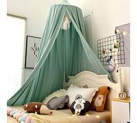 Koomiao Baldacchino per bambini, Baby Cupola Rotonda Letto a Baldacchino Zanzariera per Interni ed Esterni Decorazione per Lettura, Letto e Camera da Letto, altezza 250 cm (Verde)