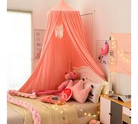 Koomiao Baldacchino per bambini, Baby Cupola Rotonda Letto a Baldacchino Zanzariera per Interni ed Esterni Decorazione per Lettura, Letto e Camera da Letto, altezza 250 cm (Rosa)