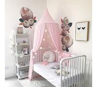Koomiao Baldacchino per Letto Bambini Cupola Tenda per Zanzariera a Baldacchino per Stanza da Letto della Lettura dell'Aperto del Bambino che Gioca (Rosa)