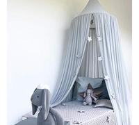 Koomiao Baldacchino per Letto Bambini Cupola Tenda per Zanzariera a Baldacchino per Stanza da Letto della Lettura dell'Aperto del Bambino che Gioca (Grigio)