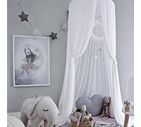 Koomiao Baldacchino per Letto Bambini Cupola Tenda per Zanzariera a Baldacchino per Stanza da Letto della Lettura dell'Aperto del Bambino che Gioca (Bianco)