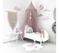 Koomiao Baldacchino per Letto Bambini Cupola Tenda per Zanzariera a Baldacchino per Stanza da Letto della Lettura dell'Aperto del Bambino che Gioca (Grigio porpora)