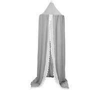 Koomiao - Ciottoli da letto per bambini, in mussola di seta, per lettino, rotondi, decorazione per la cameretta dei bambini, colore: grigio