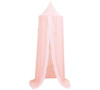 Koomiao - Ciottoli da letto per bambini, in mussola di seta, per lettino, rotondi, decorazione per la cameretta dei bambini, colore: rosa