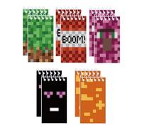 Koongso 10 mini quaderni a spirale a tema pixel, blocchi per appunti vuoti per giochi di costruzione, feste di compleanno a tema giochi, premi in classe
