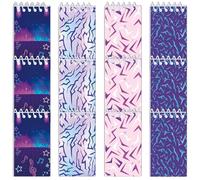 Koongso 12 quaderni a tema cacciatori pop, mini quaderni a spirale viola energia, note musicali, idolo coreano, sacchetti per bomboniere, ricompense scolastiche