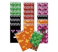 Koongso 20 mini quaderni a spirale a tema pixel, blocchi per appunti vuoti per giochi di costruzione, feste di compleanno a tema giochi, premi in classe