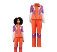Koongso Costume da alba per adulti, personaggio dei videogiochi pixel, stile retrò anni '80 e '90, tuta da uomo, donna, rave, discoteca, feste di Halloween