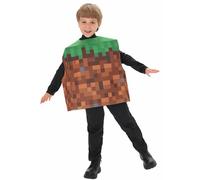Koongso Costume da gioco pixel, per bambini, ragazzi e ragazze, costume cosplay con stampa a scacchi, per feste di Halloween