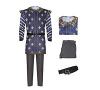 Koongso Costume da principe azzurro da uomo, personaggio del film molto lontano principe reale uniforme cappotto pantaloni cintura tuta da corte vestito per Halloween feste carnevale