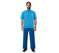 Koongso Costume da Steve del personaggio del film per adulti, maglietta blu a maniche corte e pantaloni, costume ispirato al film del videogioco Artigiano Steve Fancy Dress