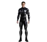 Koongso Costume da supereroe per adulti, da uomo e da donna, stampa 3D, armatura robot, body a maniche lunghe a maniche lunghe, tuta da combattimento per feste di Halloween