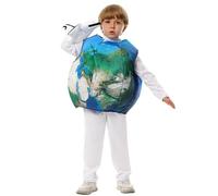 Koongso Costume da terra per bambini, unisex, con mappamondo 3D, per Halloween, carnevale, giochi di ruolo, feste stampate