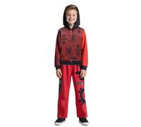 Koongso Costume da Victor per bambini, costume da vampiro per Halloween, tuta a maniche lunghe con cappuccio e pantaloni gotici punk rock and roll