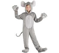 Koongso Costume unisex per bambini, motivo: topolino con cappuccio, tuta da notte per ragazzi e ragazze, per Halloween, Natale, festa, tuta, scuola, palcoscenico